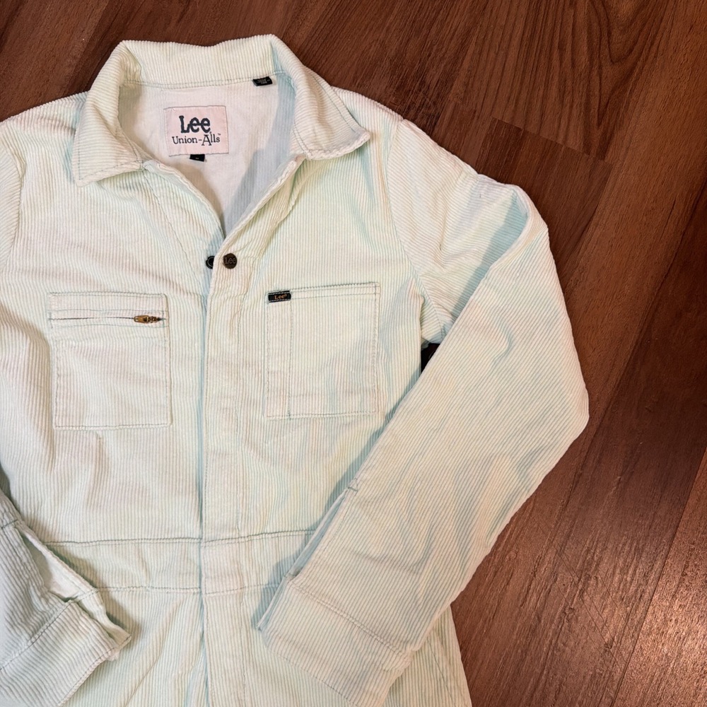 Lee's Union-Alls Free People Mint Green Corduroy Utility Coveralls Medium NWT
